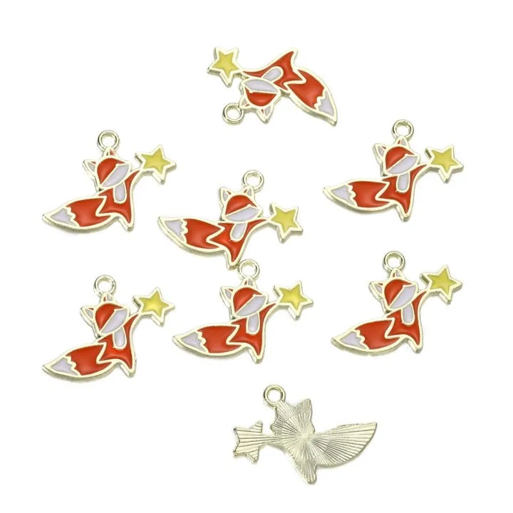 Mixed Colorful Enamel Charms – 10pcs DIY Bracelet & Necklace Pendants