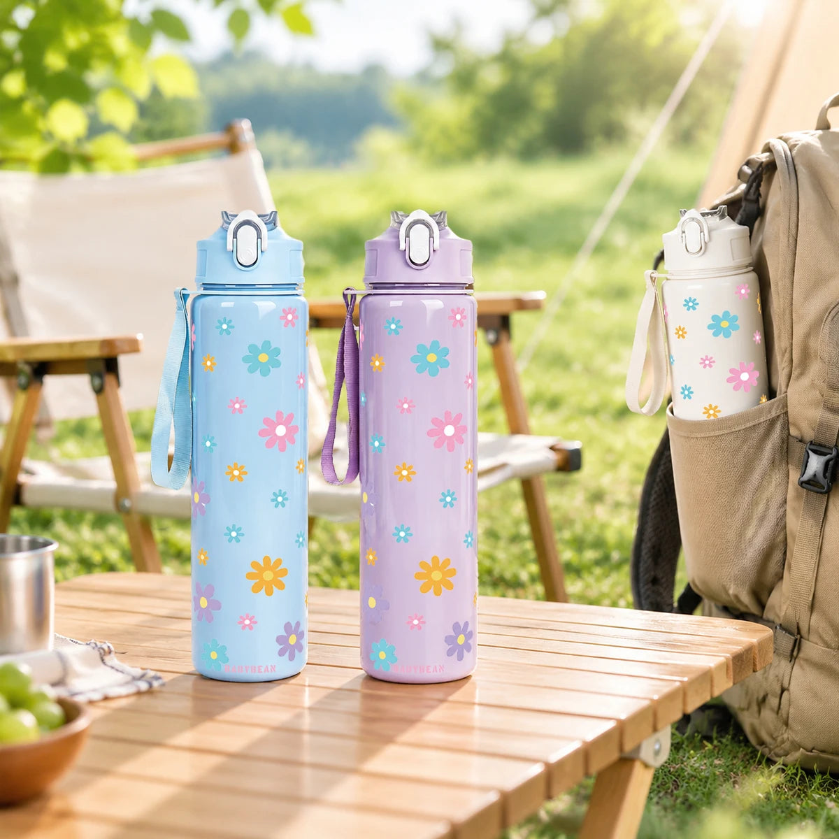 Daisy & Floral Water Bottle | 750 mL