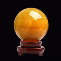 Natural Citrine Crystal Sphere | Abundance & Solar Plexus Healing Stone