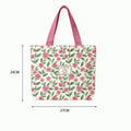 Floral & Lemon Canvas Tote Bag | Small & Large