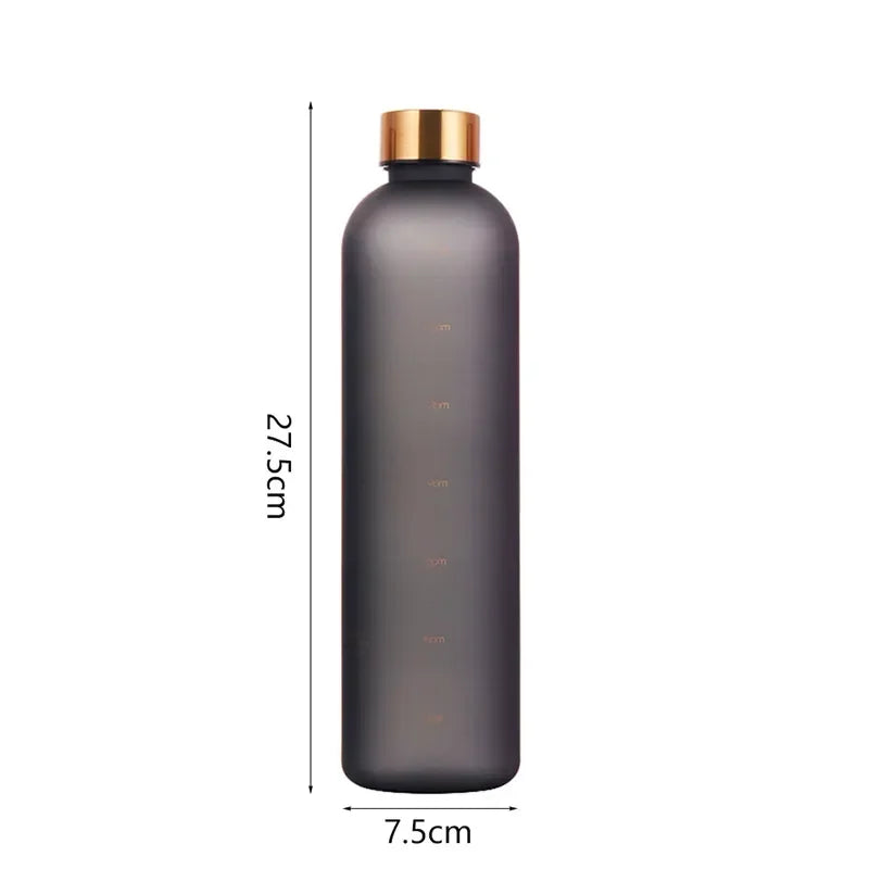 1L Time-Marker Water Bottle | Matte & Two-Tone Colors