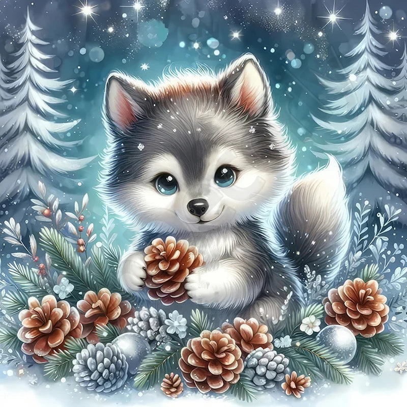 Cute Scenic Diamond Painting Kit | Full-Drill Round Diamonds