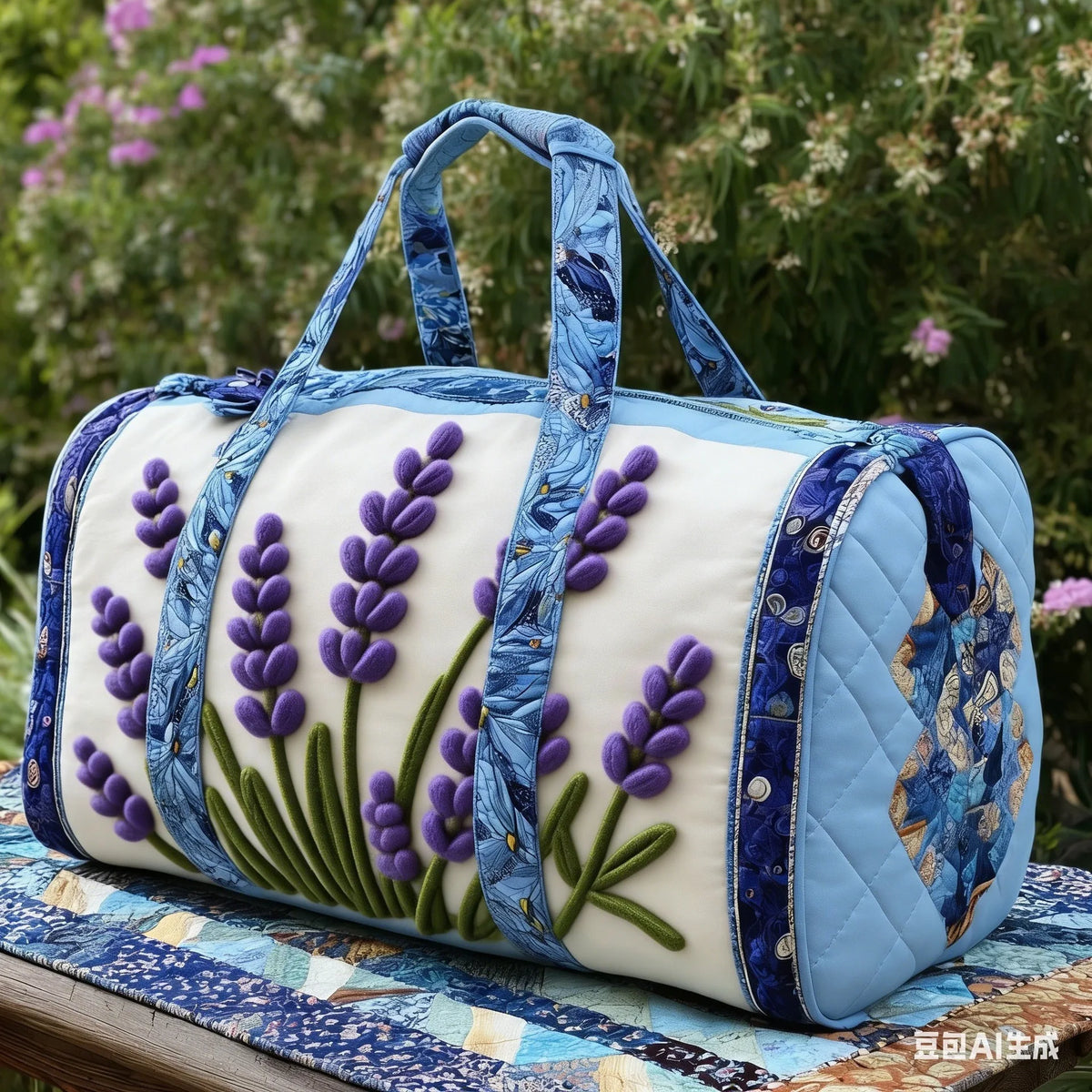 3D Quilted Travel Bag | Boho Print Handbag & Tote