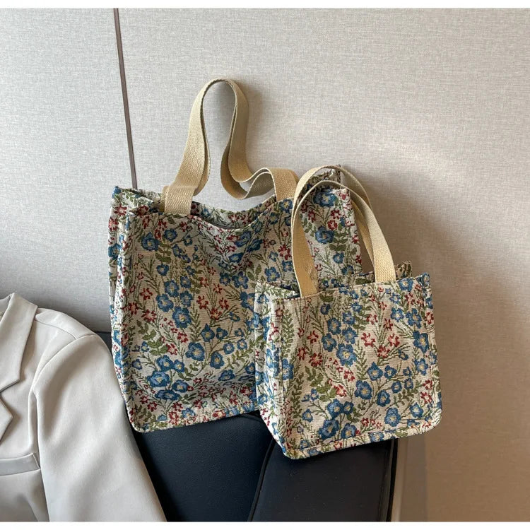 Oversized Canvas Tote Bag — Casual Commuter Shoulder Bag