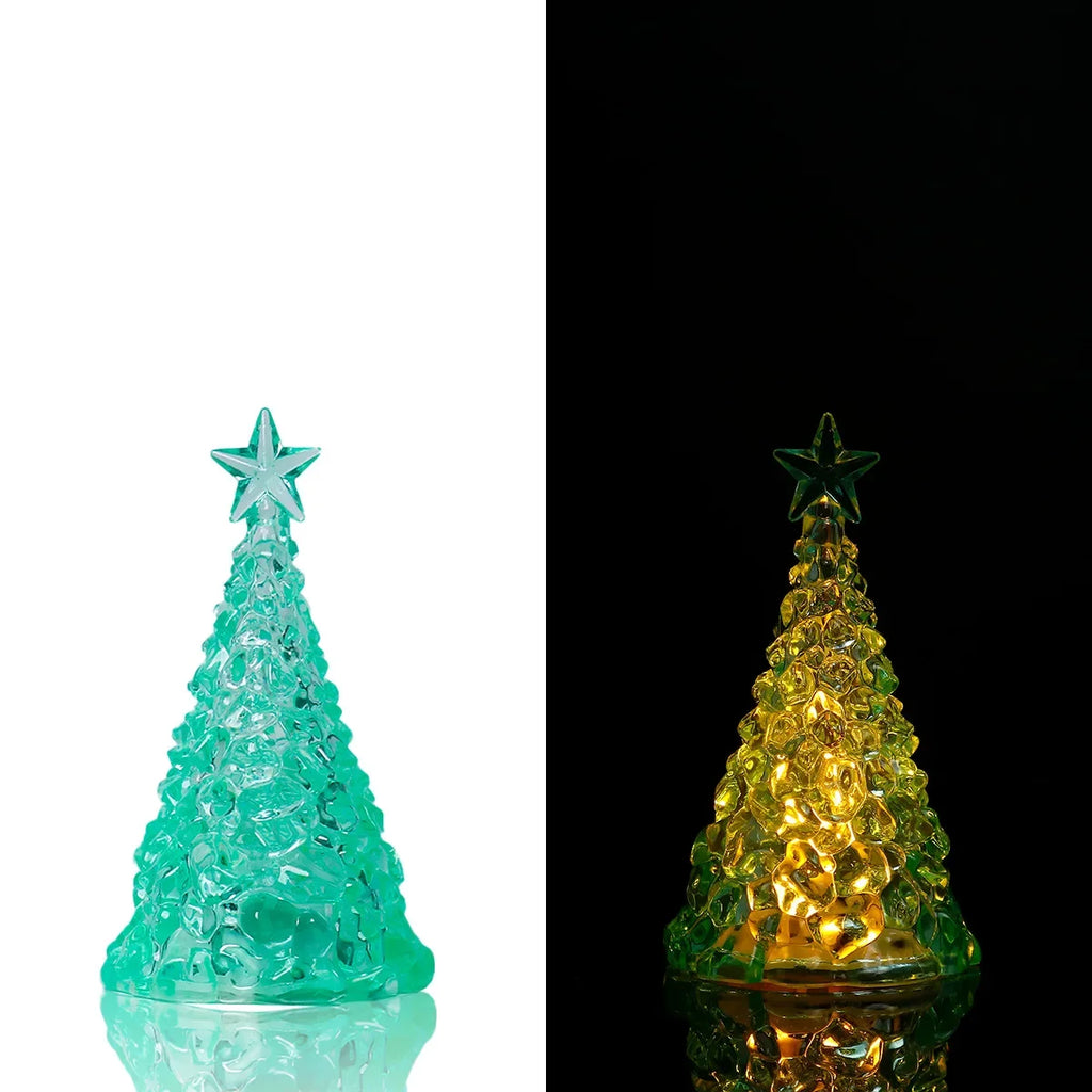Mini LED Christmas Tree | Resin & Plastic Tabletop Decor
