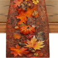 Autumn Harvest Table Runner | Pumpkins & Maple Leaves