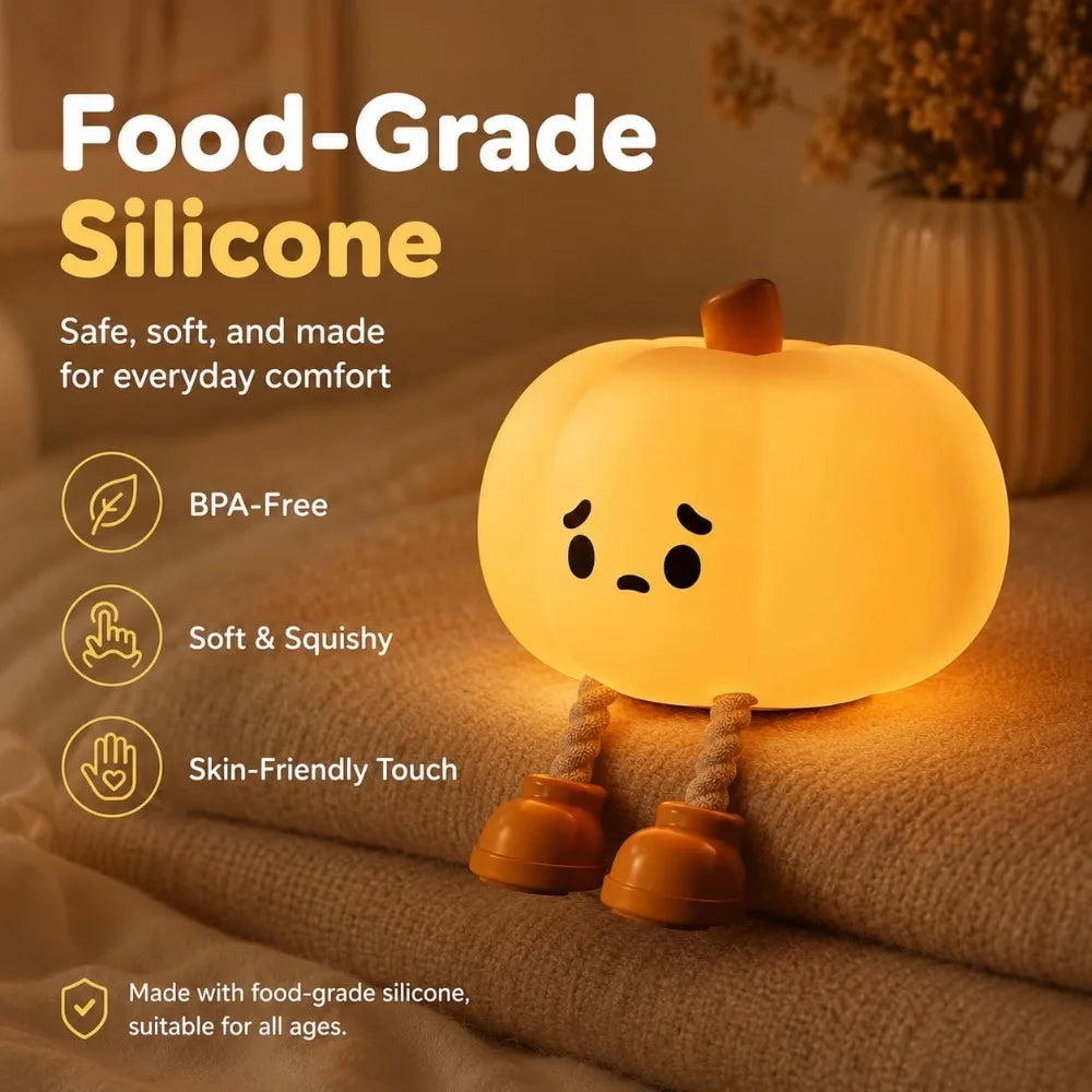 Pumpkin Night Light | Warm Glow & Spooky Personality