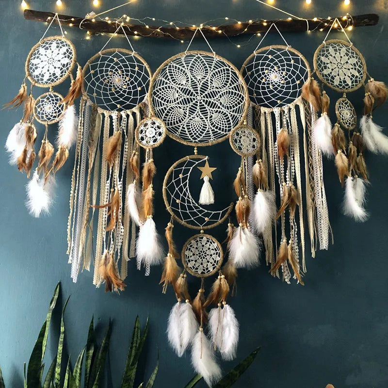 Boho Handmade Dreamcatcher Set — 5 Pieces