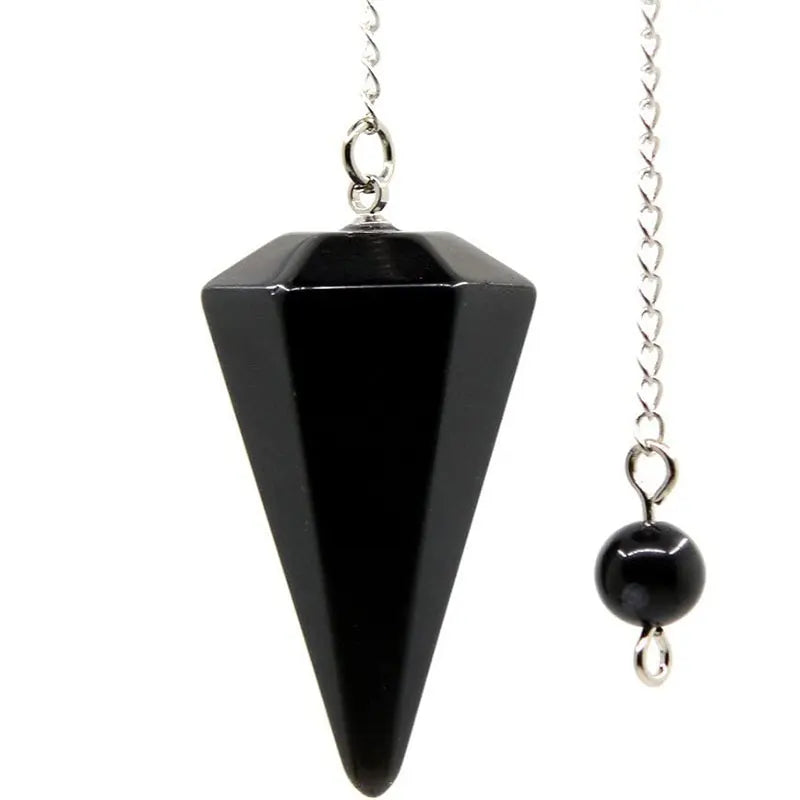 Natural Stone Crystal Pendulum Pendant