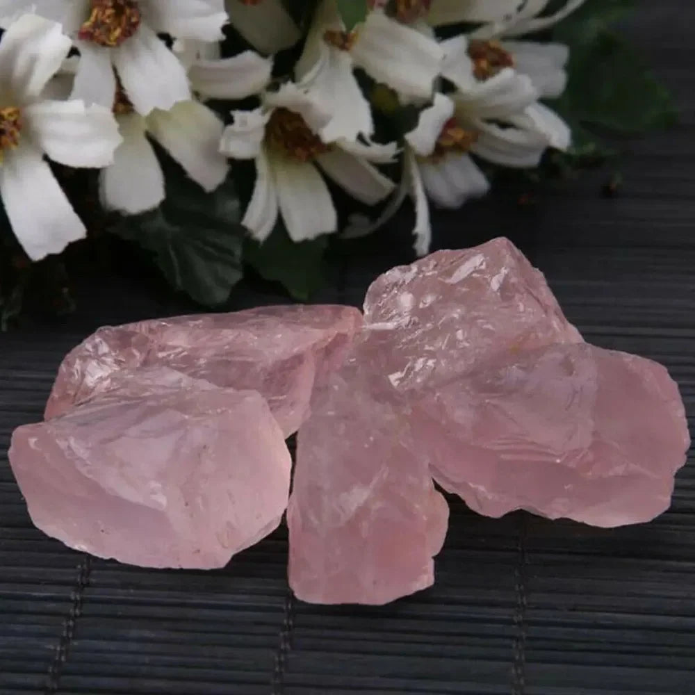 Natural Raw Rose Quartz Crystal Reiki Healing