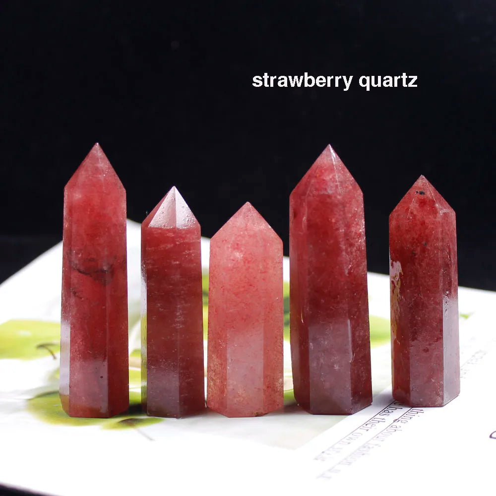 Natural Crystal Tower Wand — Choose Your Stone | Reiki Healing Point for Home Decor & Meditation