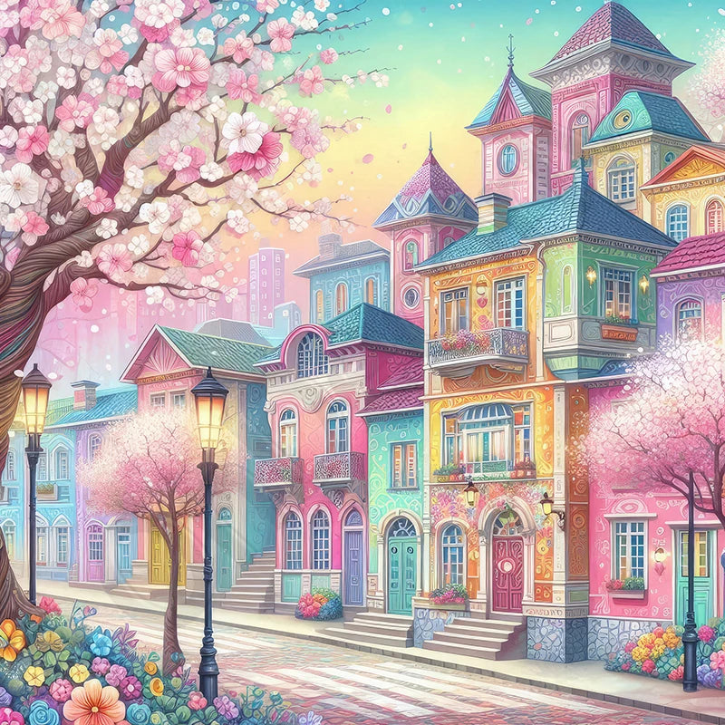 Scenic Diamond Painting Kit | Full-Drill Round Diamonds