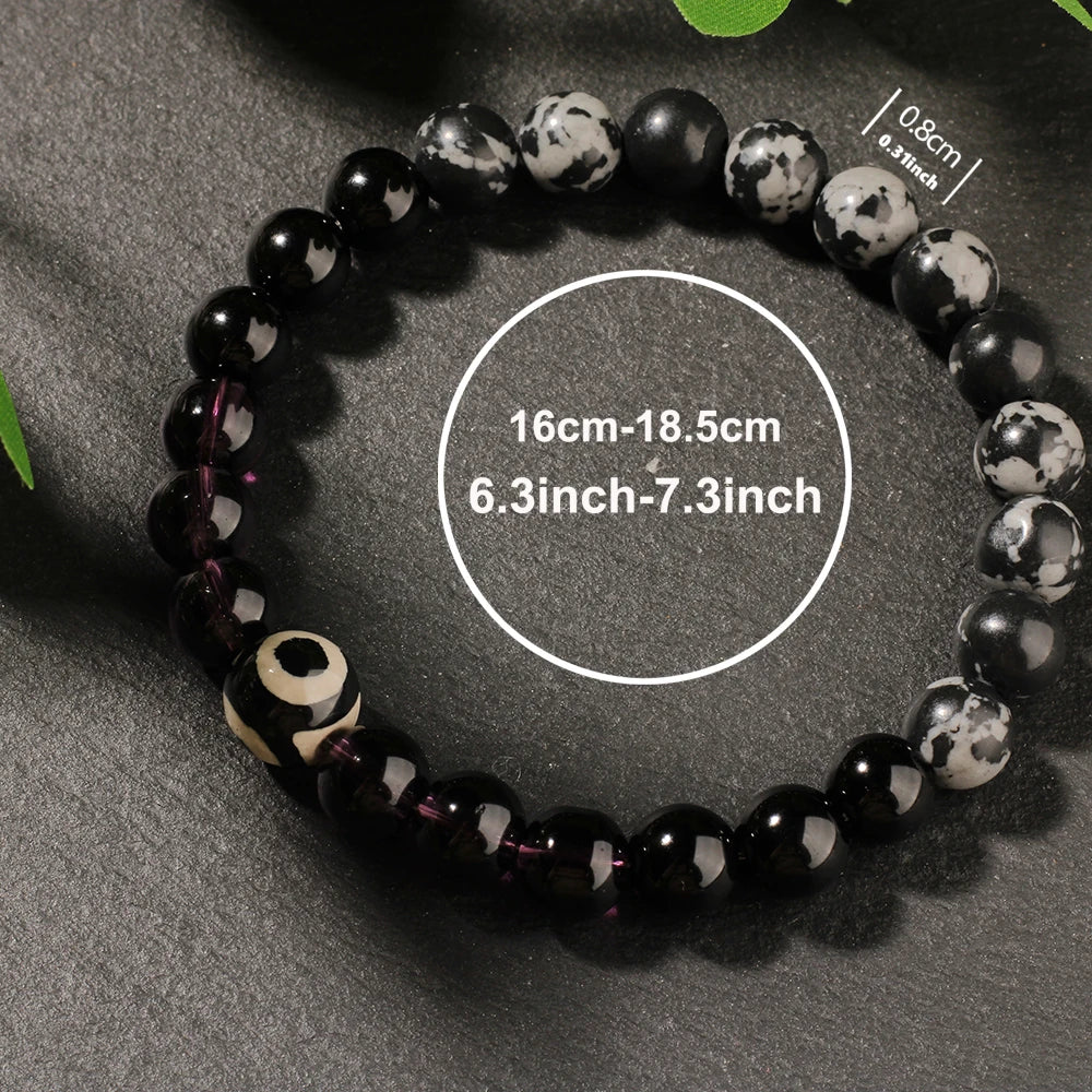 Protective Eye Stone Bead Bracelet | Symbolic Good Luck Charm
