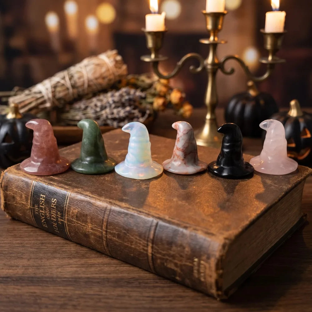 Mini Witch Hat Ornament | Crystal-Inspired Décor