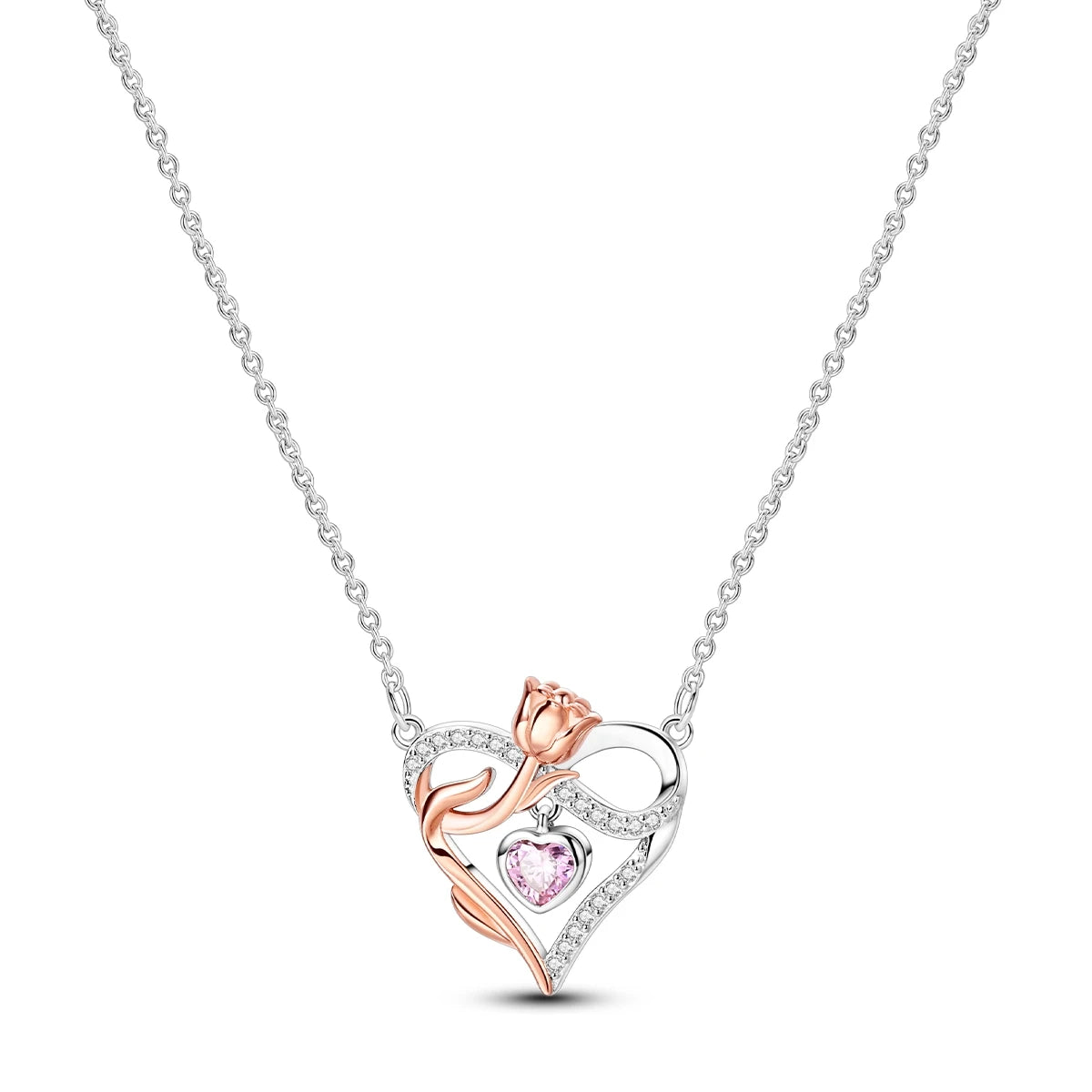 925 Sterling Silver Crystal Pendant Necklace — Minimalist Spiritual Jewelry