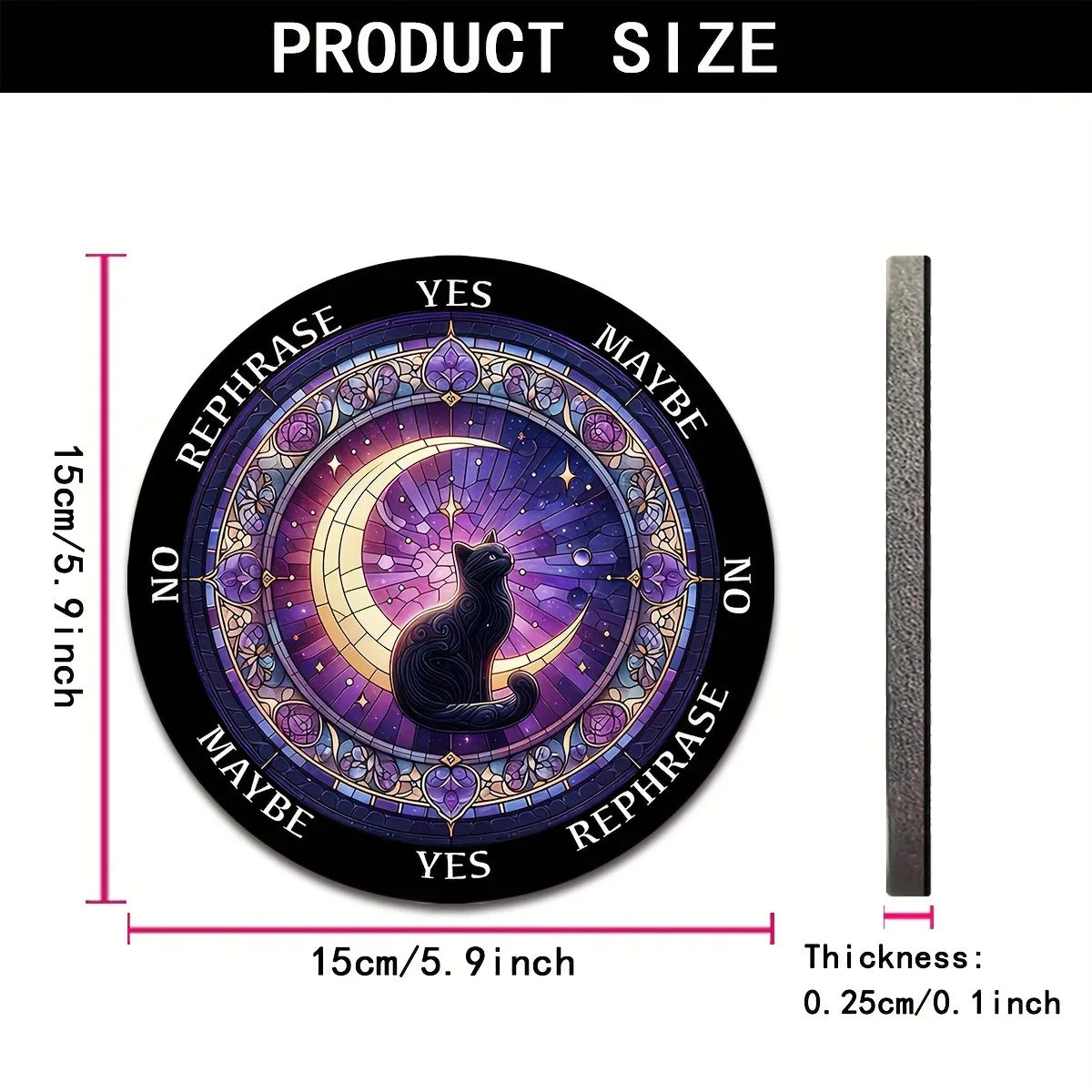 Black Cat Moon Pendulum Board