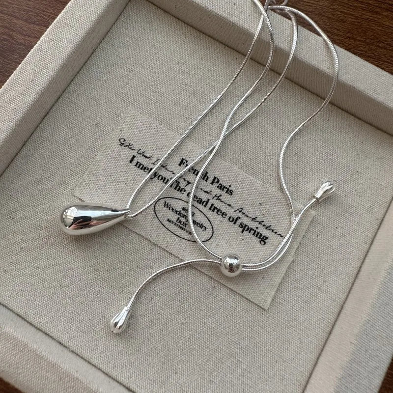 925 Sterling Silver Teardrop Necklace