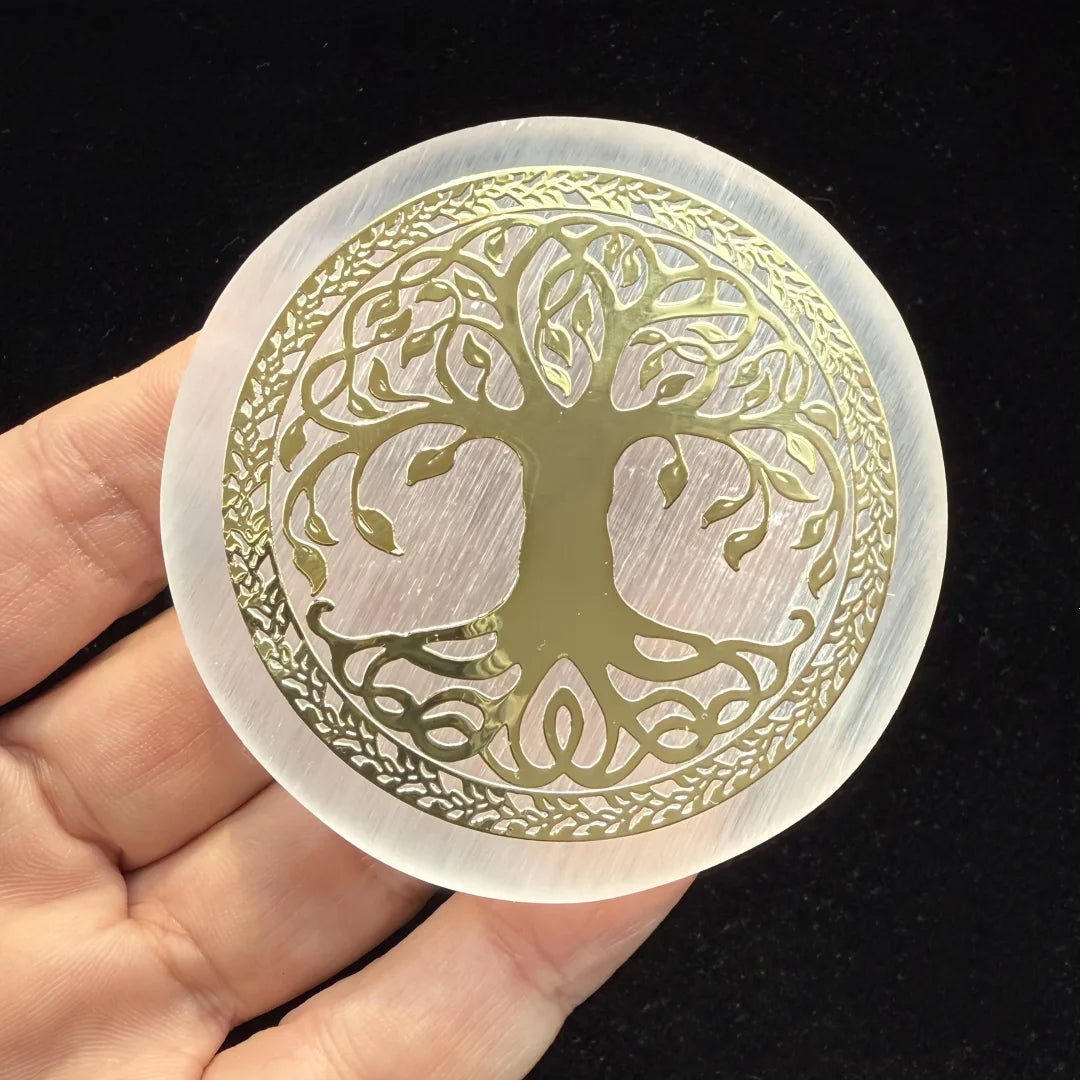Natural Crystal Selenite Charging Plate