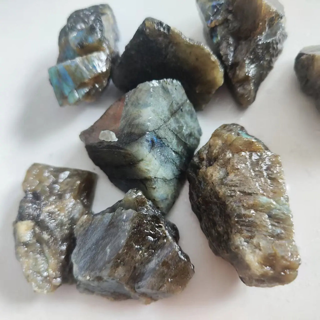Natural Raw Labradorite Stone Reiki Healing Crystal