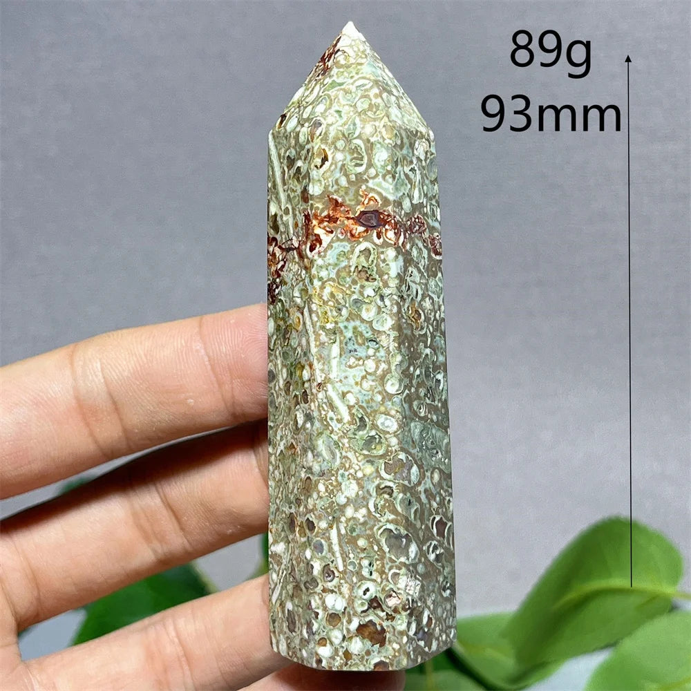 Natural Rainforest Crystal Tower — Flashy Quartz Mineral Wand for Reiki & Feng Shui