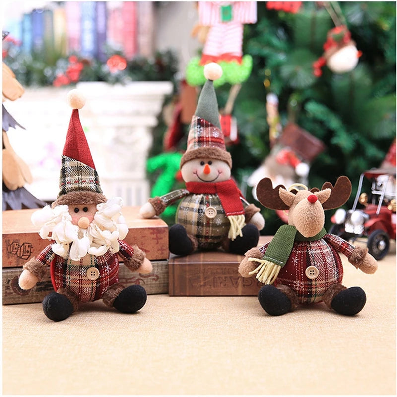 Cozy Plaid Christmas Characters | Singles or 3-Piece Set