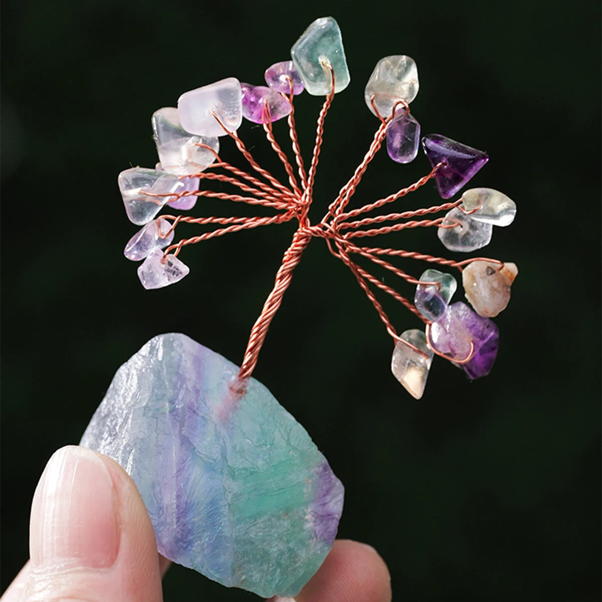 Natural Gemstone Crystal Lucky Tree