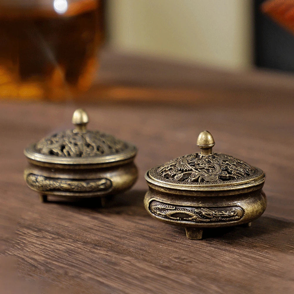Antique Brass Pocket Incense Burner