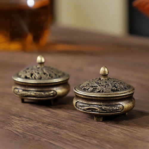 Antique Brass Pocket Incense Burner