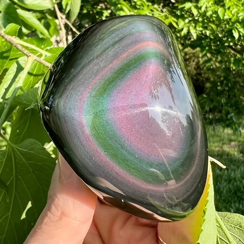 Rainbow Obsidian Crystal Freeform | Deep Purple & Blue Iridescence