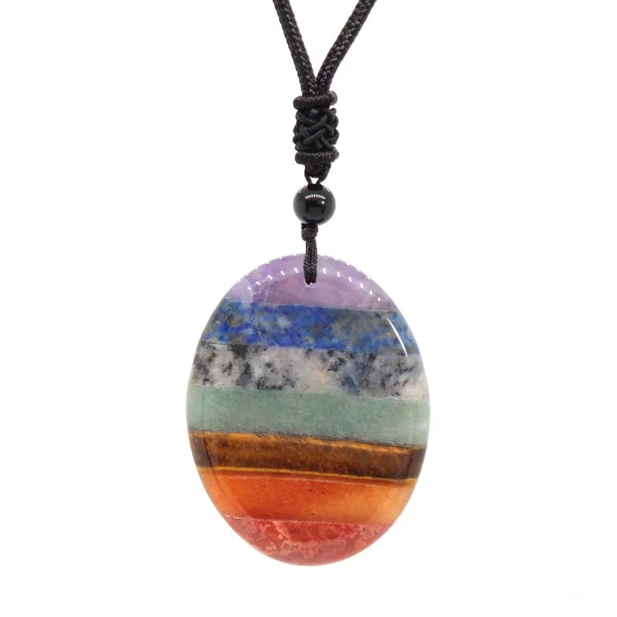 Natural Crystal Pendant Necklace | Healing Stone | 6 Sacred Shapes