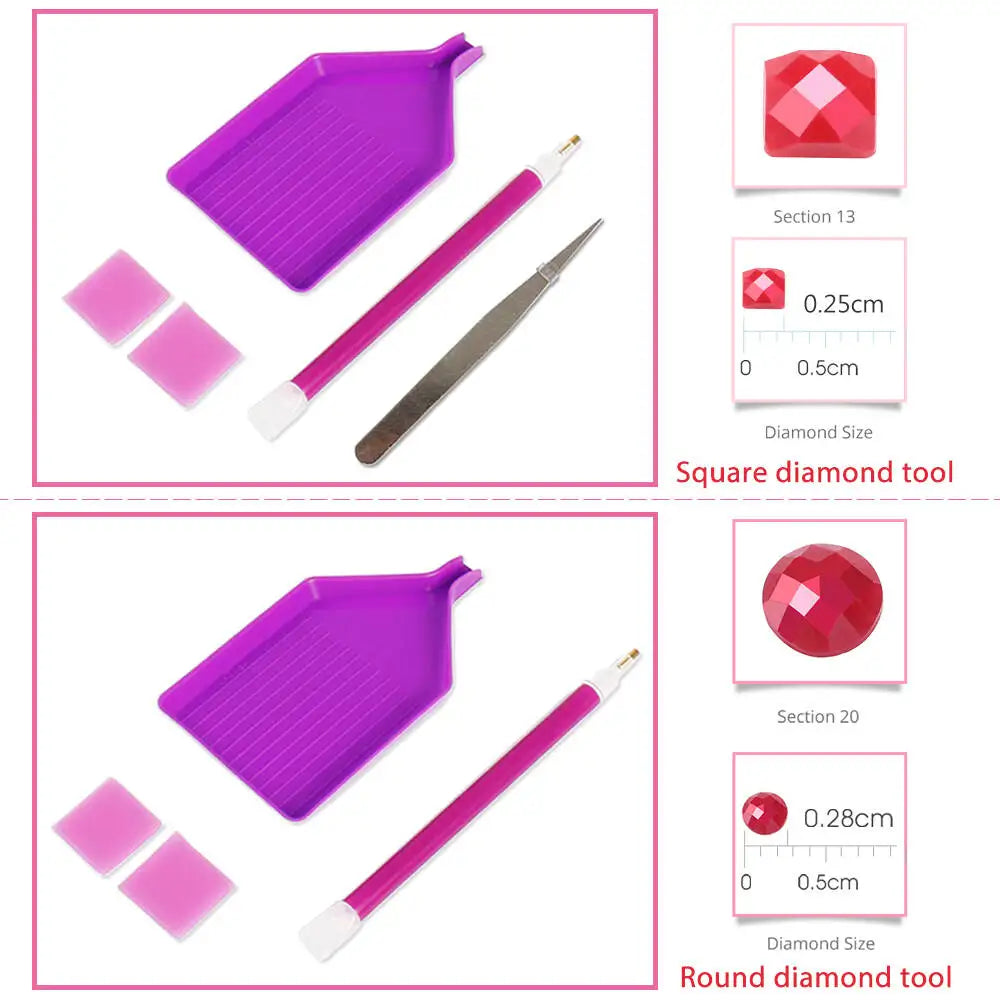 Mermaid Diamond Painting Kit | Full-Drill Round Diamonds