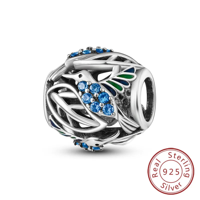 925 Silver Nature & Animal Charms – Butterfly, Floral & Woodland Pendants for Bracelets