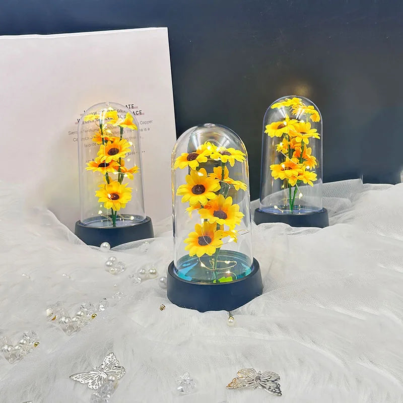 Golden Sunflower Eternal Flower Gift