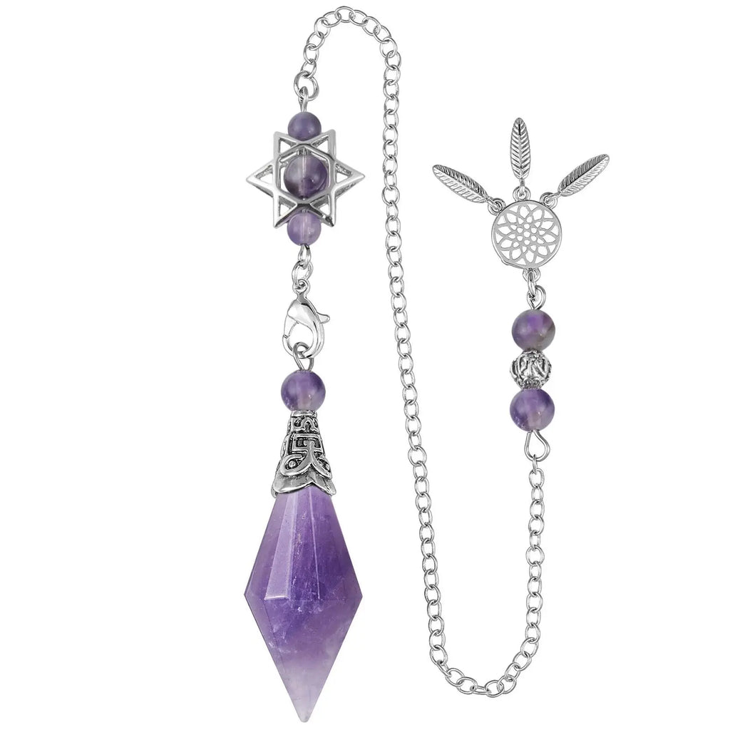 Crystal Pendulum with Dreamcatcher Chain