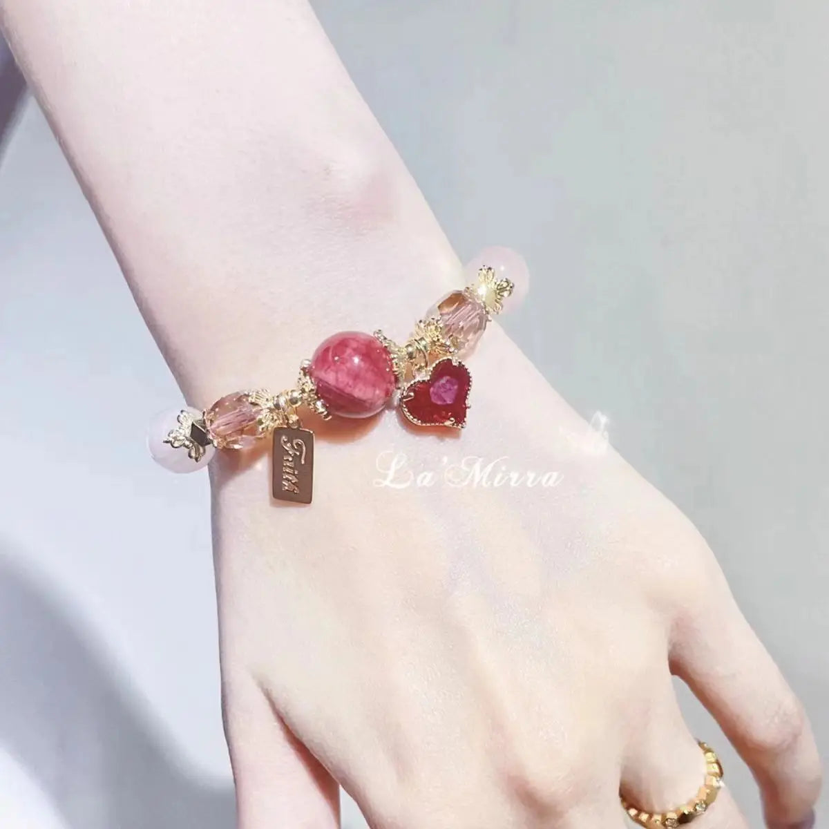 Blue Sandstone Crystal Star Bracelet | Starry Sky · Heart & Moon Charm Styles