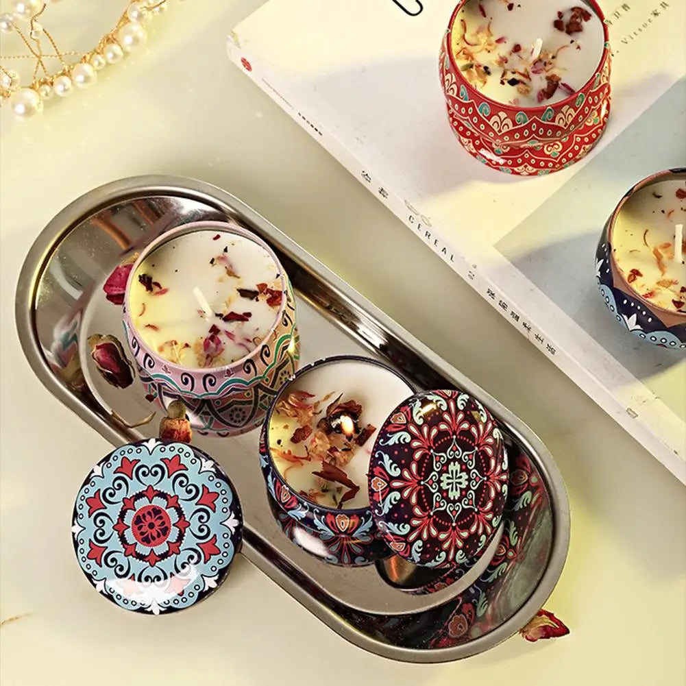 Dried Flower Scented Candles for Aromatherapy