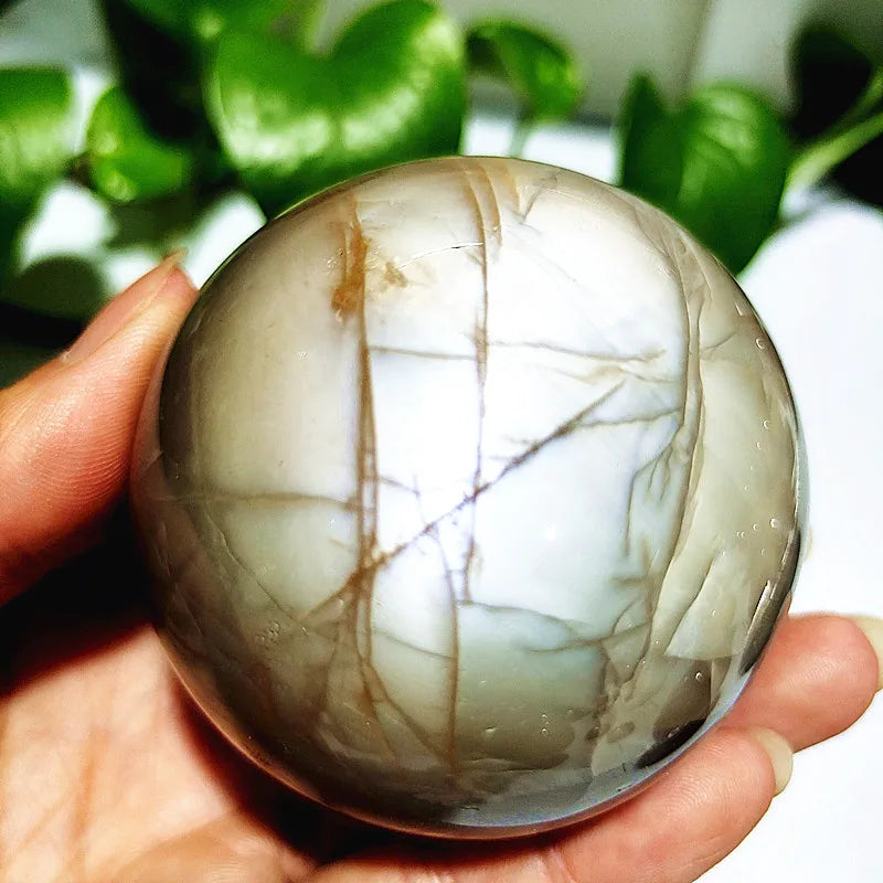 Druzy Agate Crystal Sphere – Natural Geode Décor