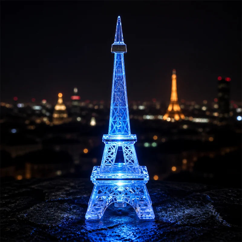 Eiffel Tower Crystal LED Figurine