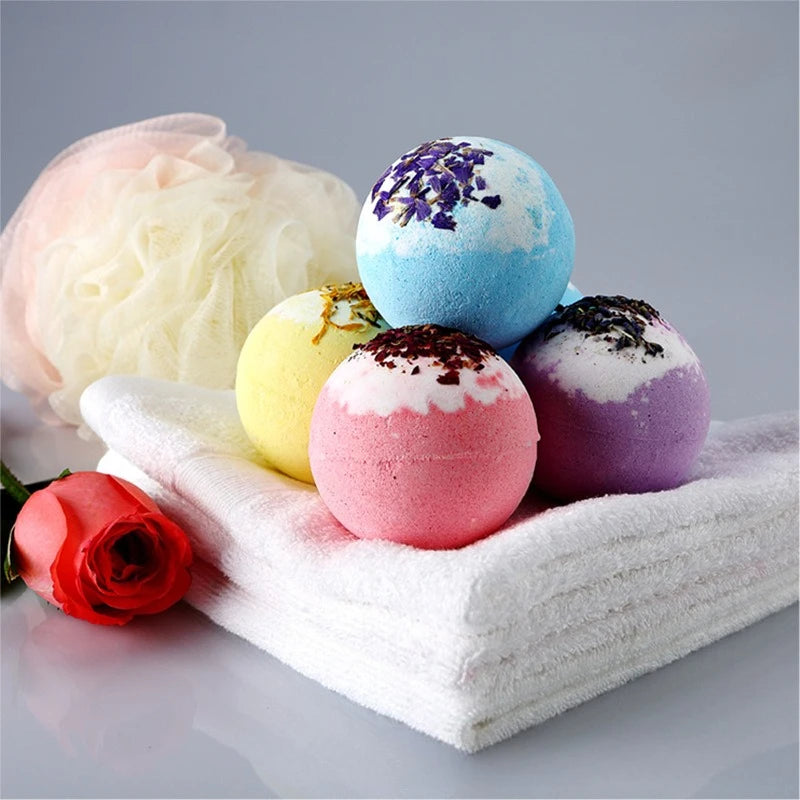 Botanical Bath Bombs with Dried Flowers & Essential Oils