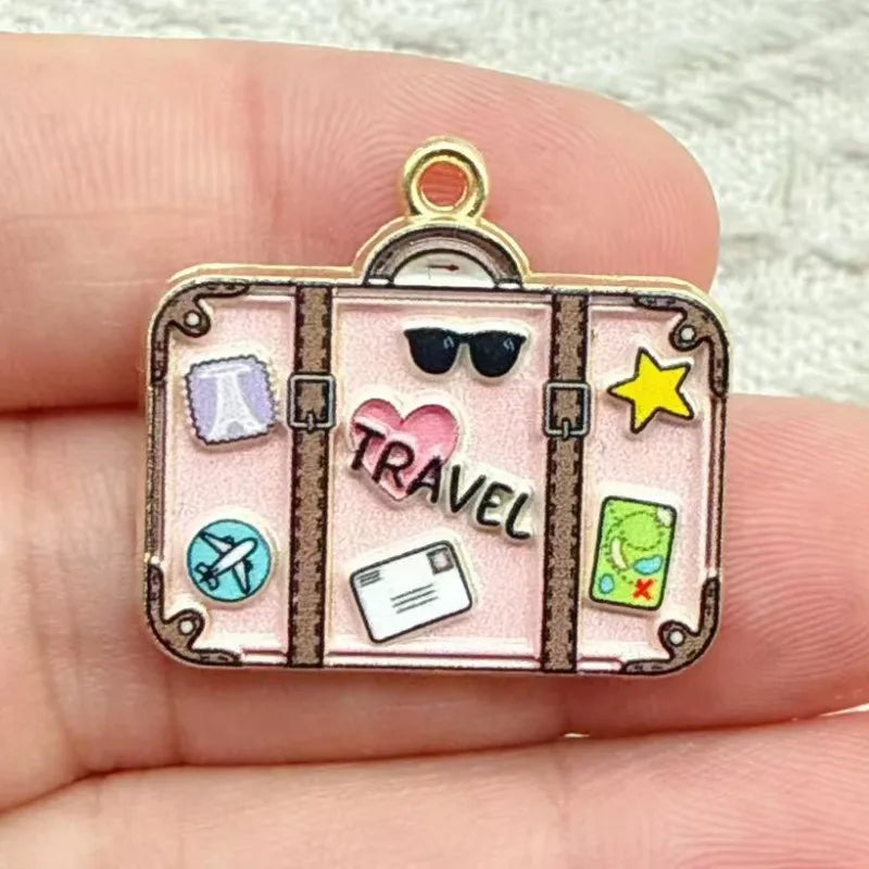 Cute Enamel Handbag Charm Set | Colorful Cartoon Pendants for DIY Jewelry