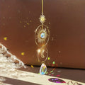 Crystal Ball Moon & Sun Suncatcher Pendant