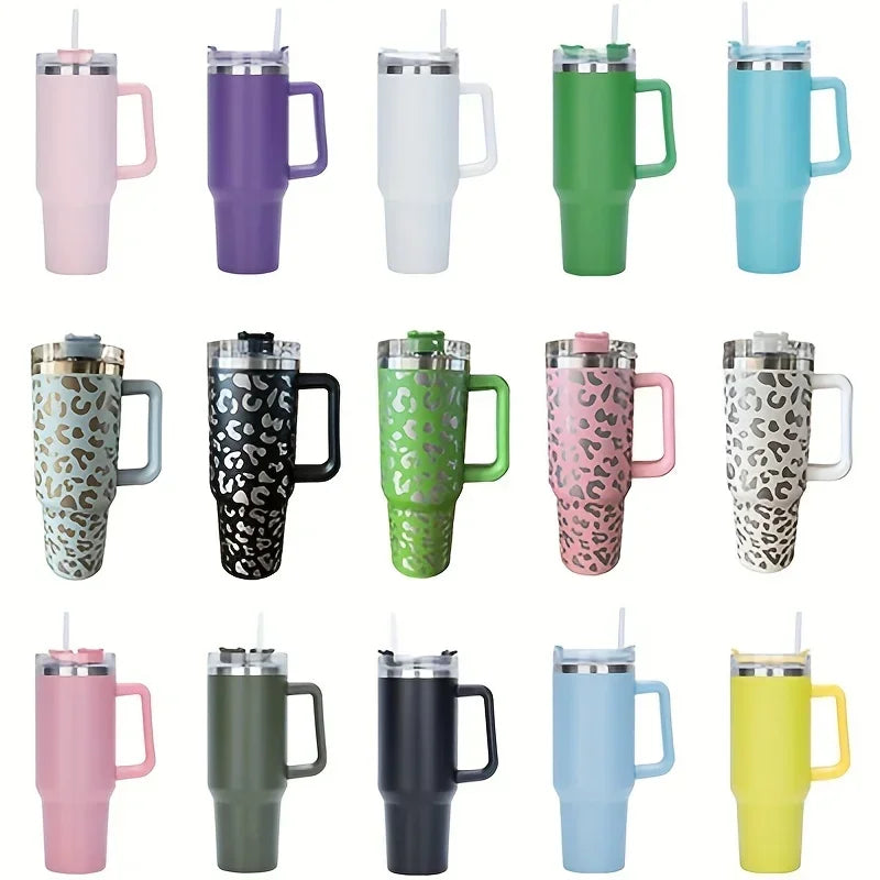 Wild Sip 40 oz Insulated Tumbler with Handle & Straw