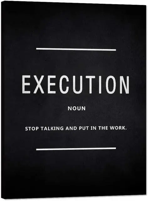 Inspirational Success Quotes Canvas Wall Art | Motivational Home Decor