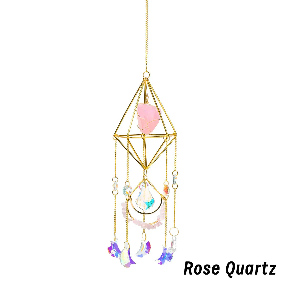Natural Raw Stone Crystal Suncatcher