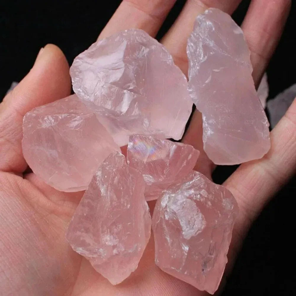 Natural Raw Rose Quartz Crystal Reiki Healing