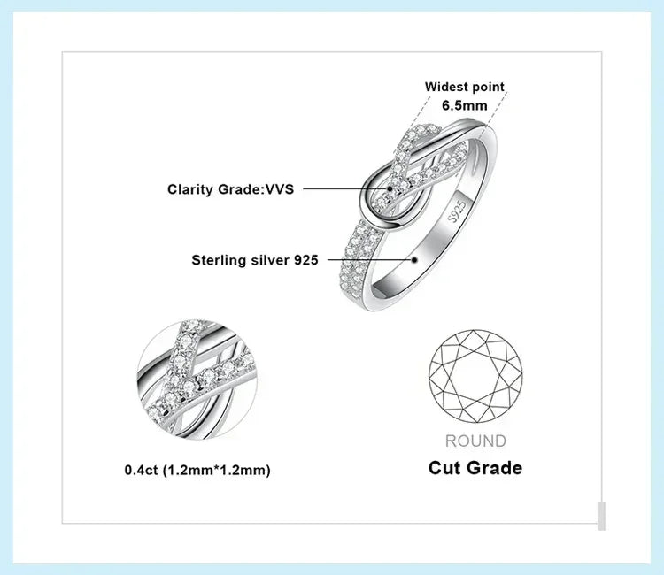 Infinity Love Knot Ring | 925 Sterling Silver