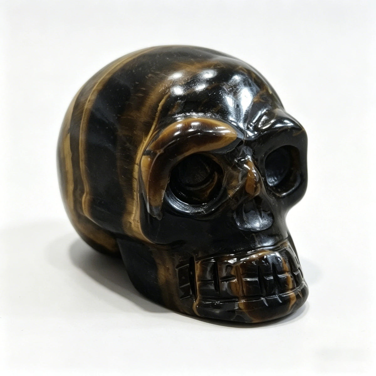 Natural Crystal Skull Figurine | 2" Carved Healing Stone | Halloween & Meditation Decor