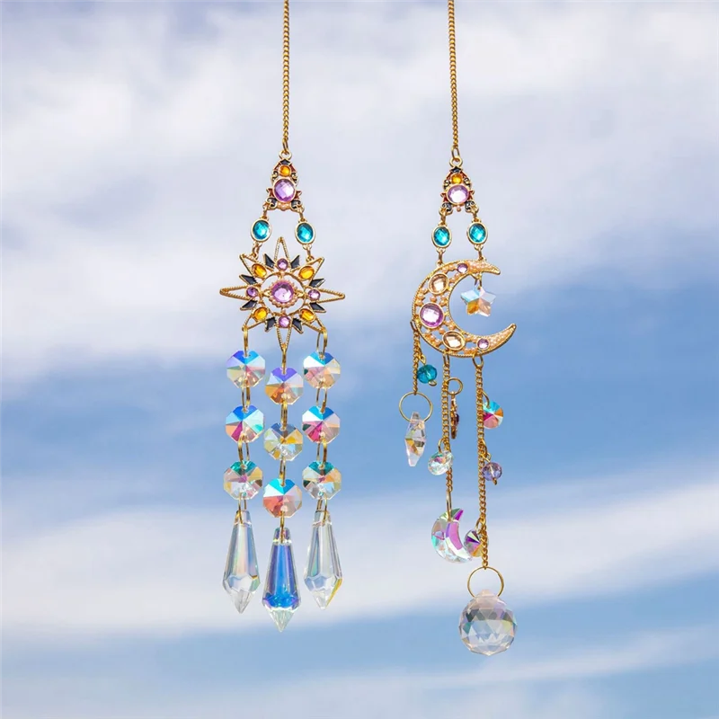 Sun & Moon Crystal Suncatcher