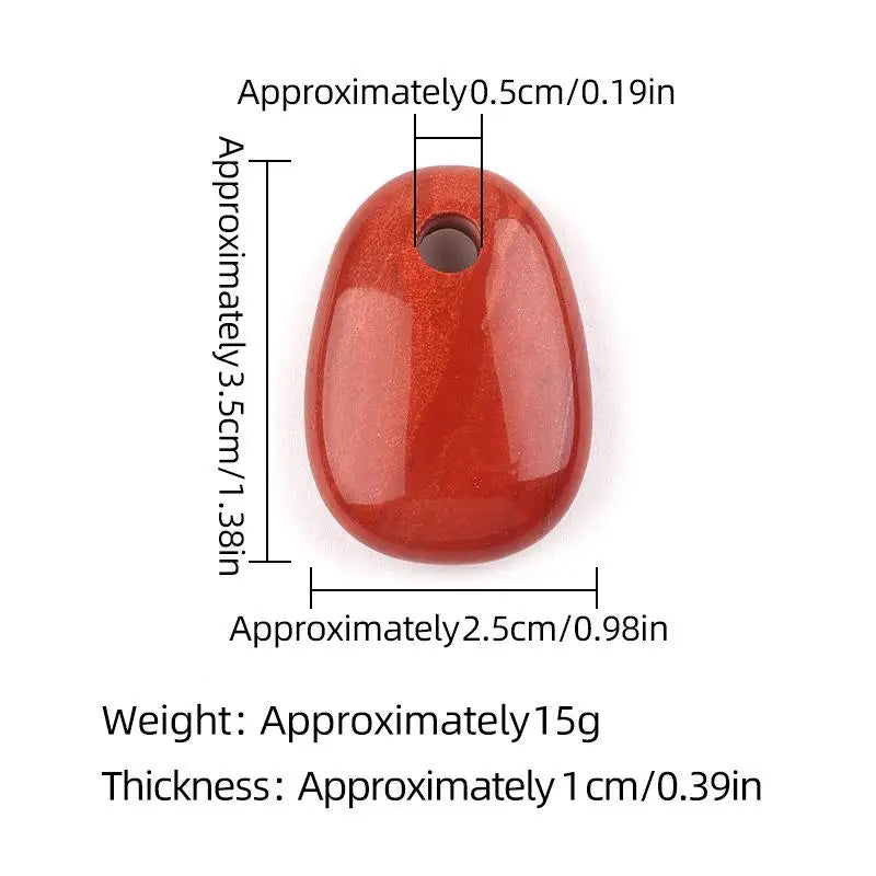 Natural Crystal Oval Pendant Charm | 25x35mm Stone Charm for DIY Jewelry Making