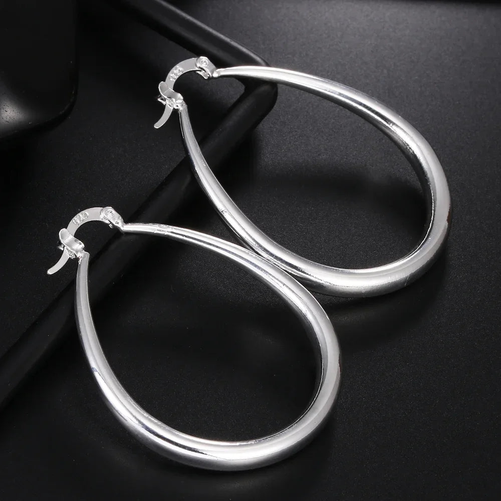 Classic Smooth Hoop Earrings | 41 mm